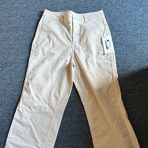 NWT Carve Designs Women's Cream Wide-Leg Trousers